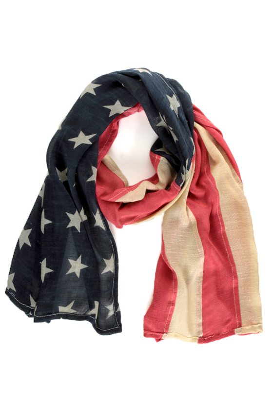 Lady Liberty American Flag Scarf