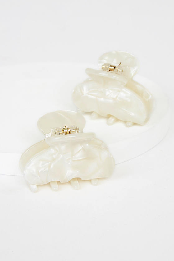 Oh Happy Day Ivory Hair Clip Set 2