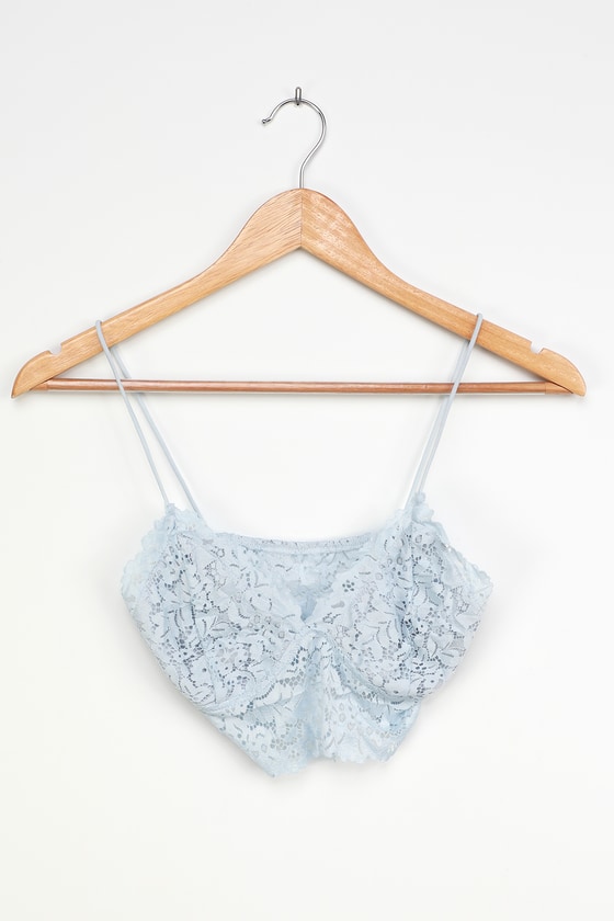 light blue lace bralette