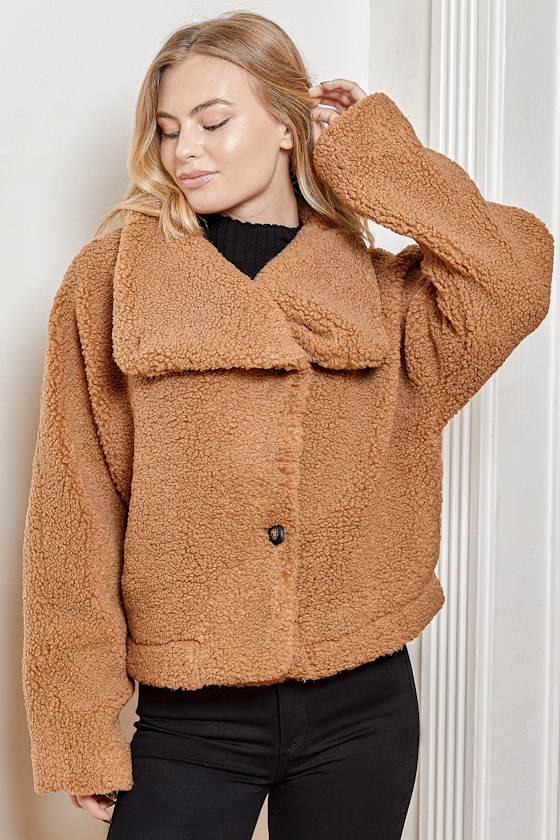 Izzy Tan Wrap Teddy Jacket 5