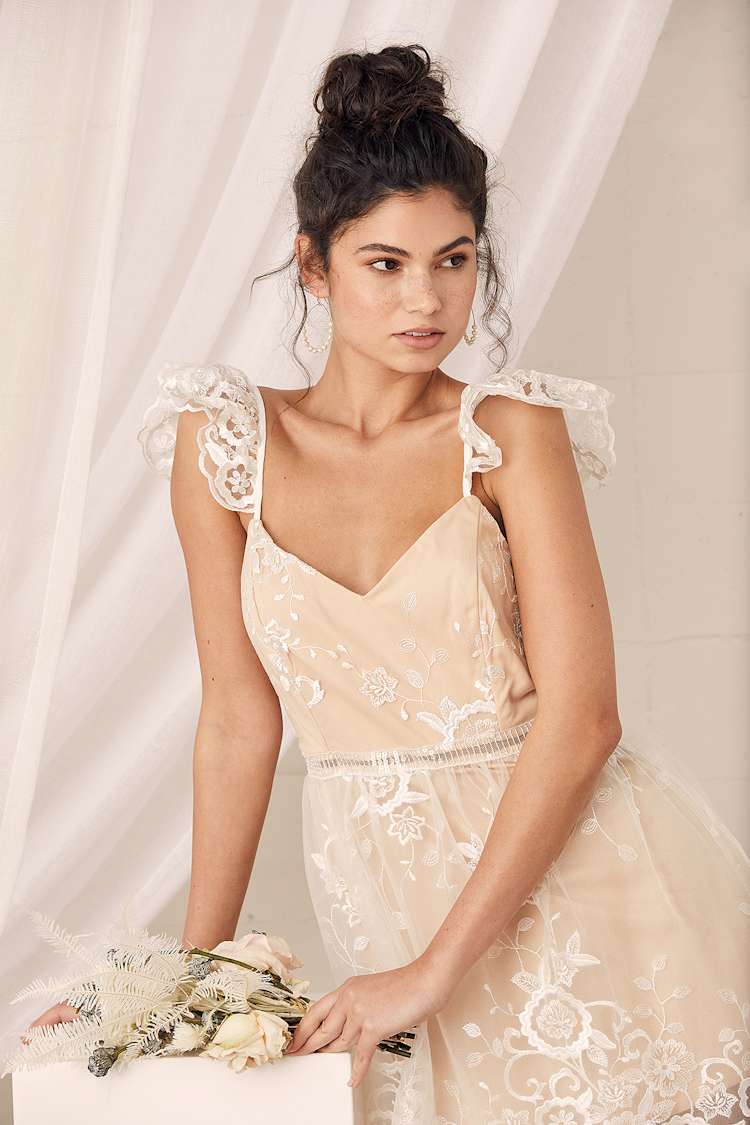 White Mini Dress - Embroidered Mini Dress - Mini Skater Dress - Lulus