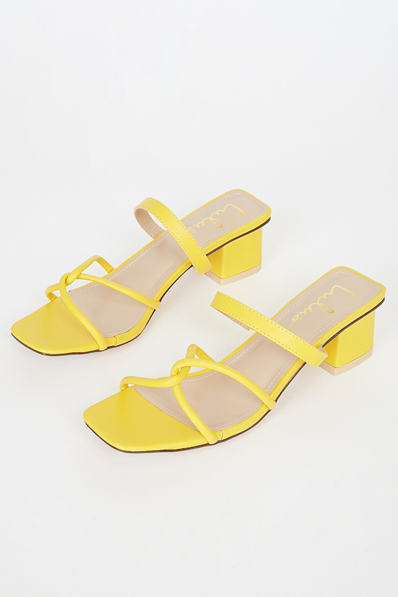 Leylia Yellow High Heel Sandals 2