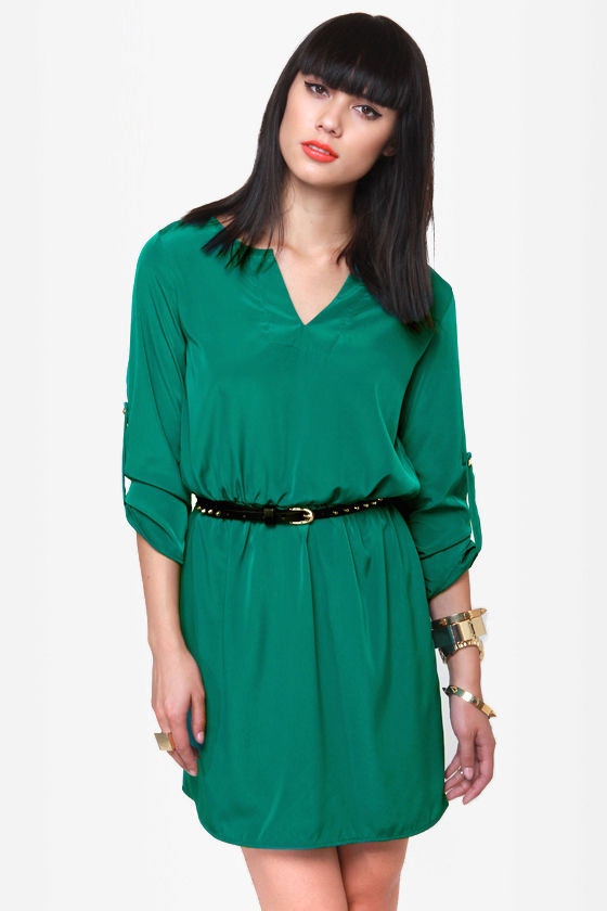 Cute Green Dress Casual Dress 42.00 Lulus