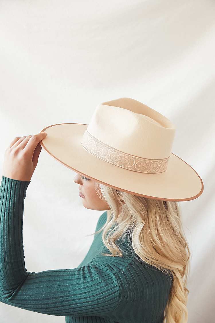 Lack of Color Ivory Rancher Special - Fedora Hat - Ribbon  display picture 1
