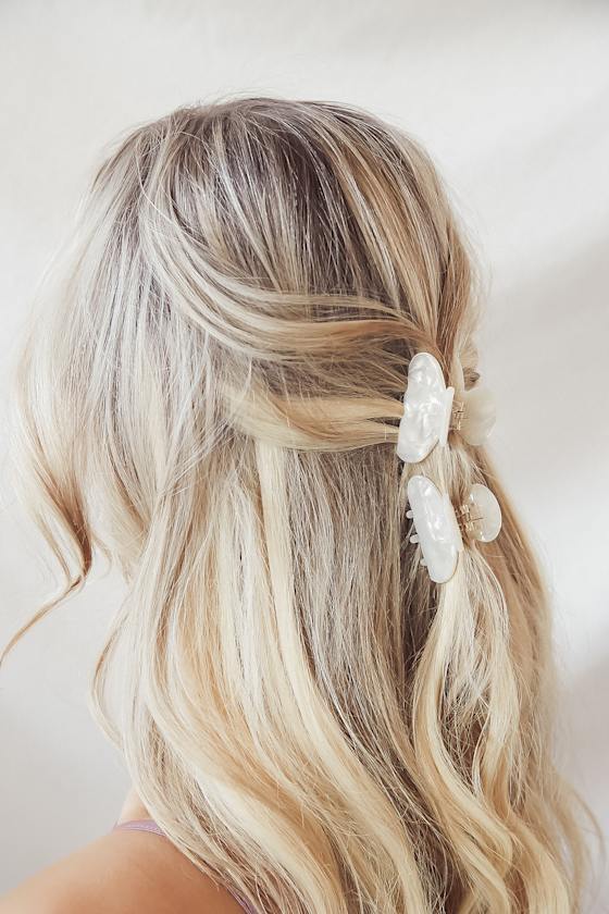 Cute Ivory Hair Clips Hair Clip Set Claw Clip Set Lulus