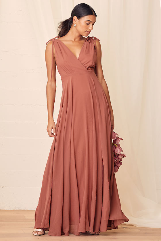 Dance the Night Away Rusty Rose Backless Maxi Dress 7