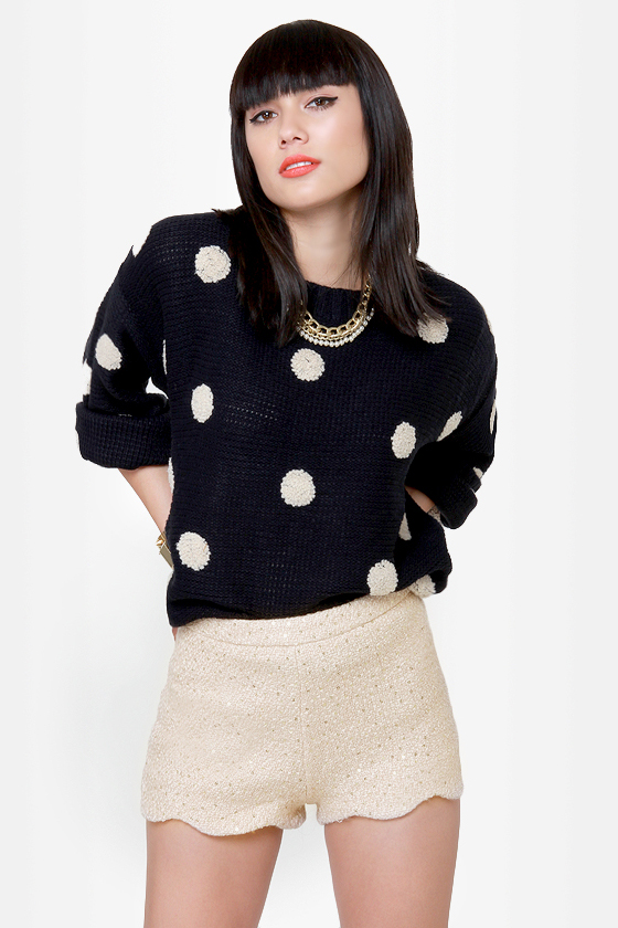 Endless Posh-ibilities Beige Sequin Shorts