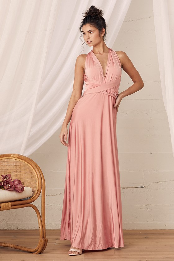 Convertible Dress Blush Pink Maxi Dress Infinity Dress Lulus