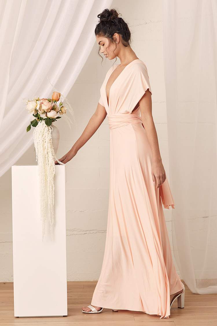 Infinity Dress Peach Maxi Dress Bridesmaid Bridesmaid Infinity