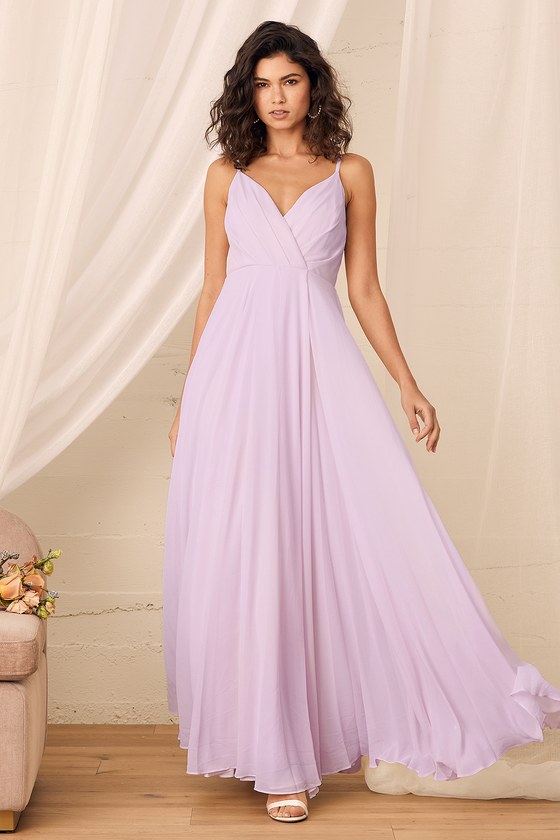 Long Lavender Bridesmaid Dresses Maxi Chiffon Cheap Bridesmaid Dresses with  Sash – SheerGirl