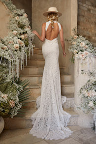 Love Everlasting White Floral Lace Mermaid Maxi Dress 7