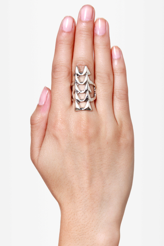 Ain\'t No Fang Silver Statement Ring