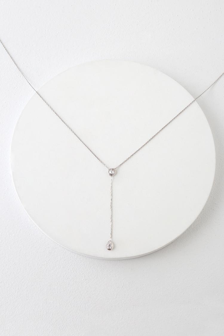 Wishing on a Star Sterling Silver Drop Necklace