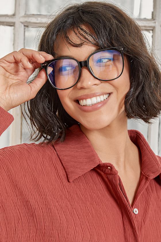 Black Blue Light Glasses Round Glasses Fashion Glasses Lulus