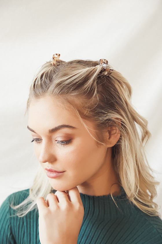 Ivory Tortoise Mini Hair Clip Set Hinge Hair Clips Lulus