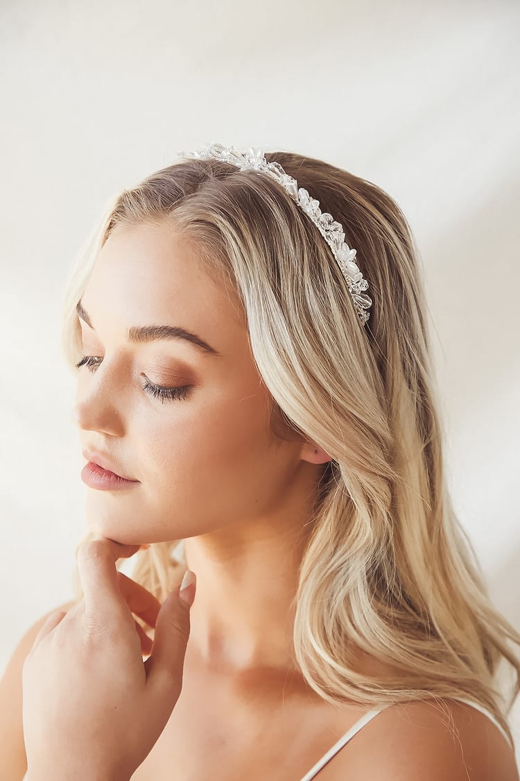 Skuffelse gambling psykologisk Chic Silver Headband - Beaded Headband - Rhinestone Headband - Lulus
