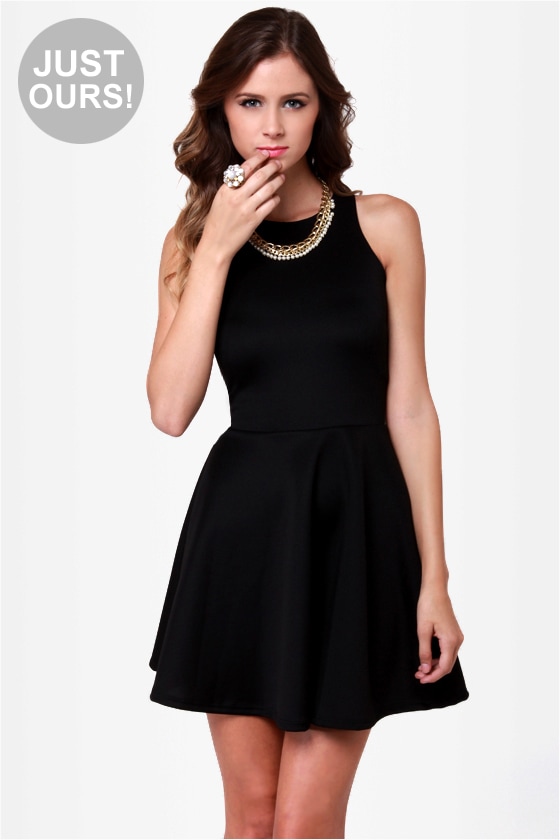 Cute Racer Back Dress - Little Black Dress - Skater Dress - $39.00 - Lulus