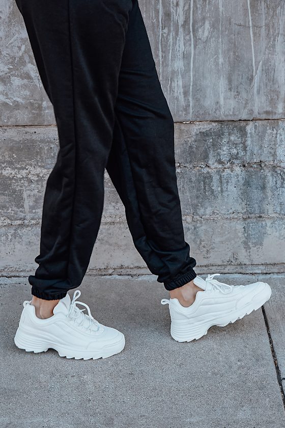 white cute sneakers