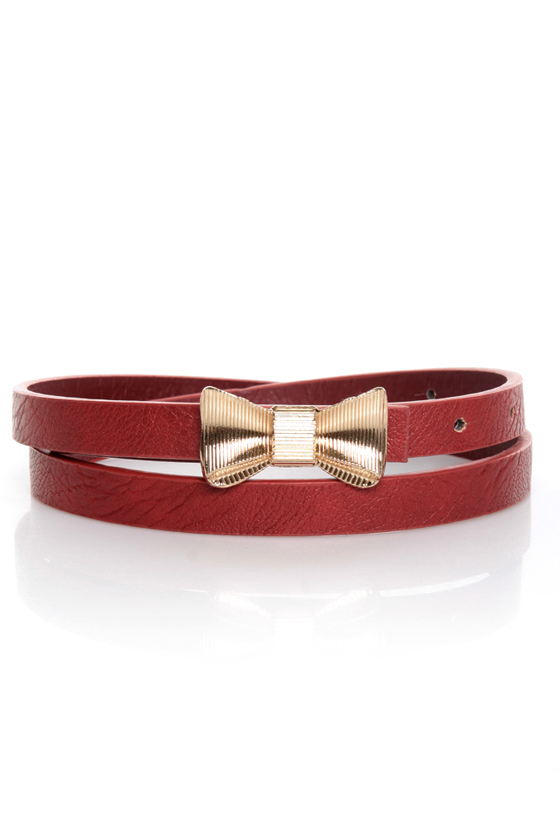 Rock the Bow-t Skinny Red Bow Belt