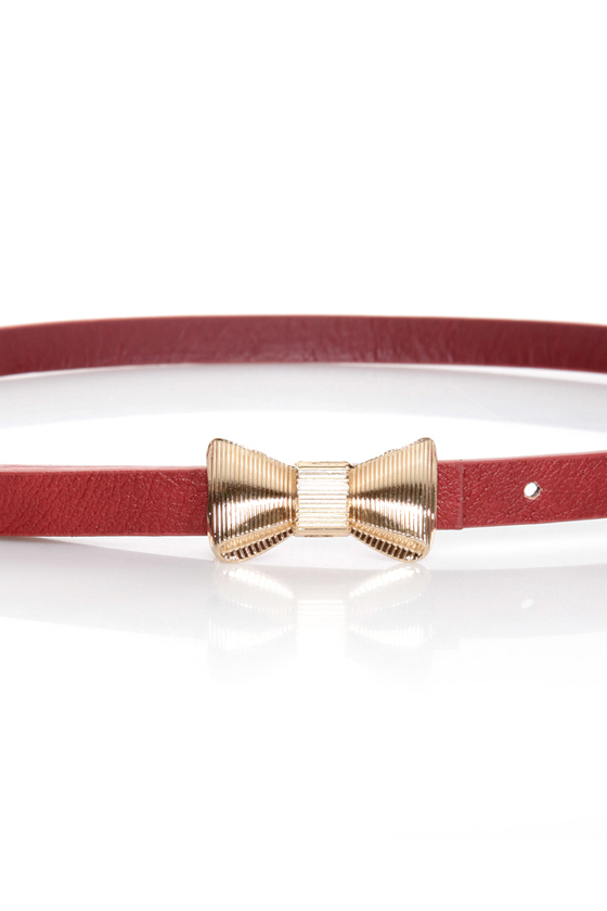Rock the Bow-t Skinny Red Bow Belt