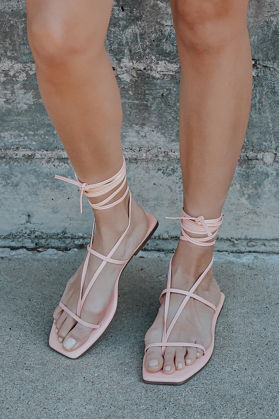 bright pink flat sandals