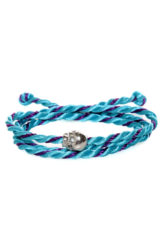 Cute Friendship Bracelet - Skull Bracelet - Blue Bracelet - $11.00 - Lulus