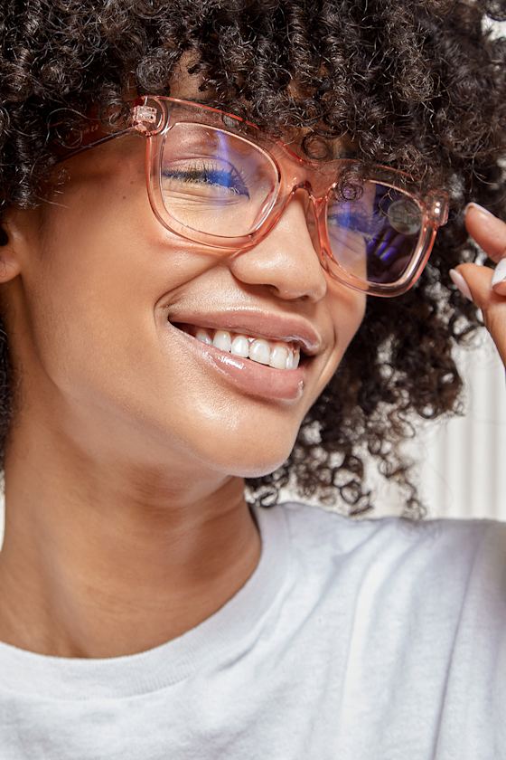 Blush Pink Glasses Blue Light Glasses Transparent Glasses Lulus