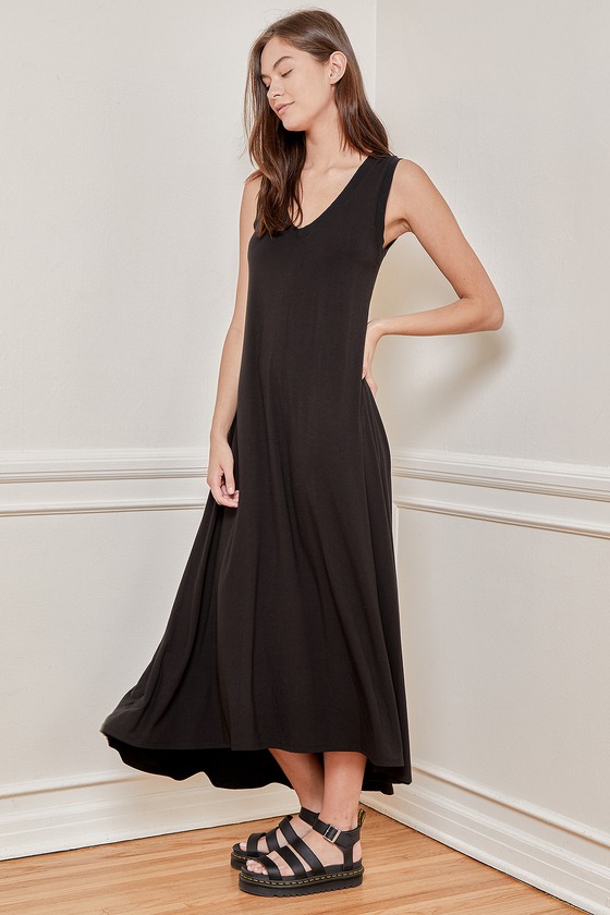 lulus black maxi