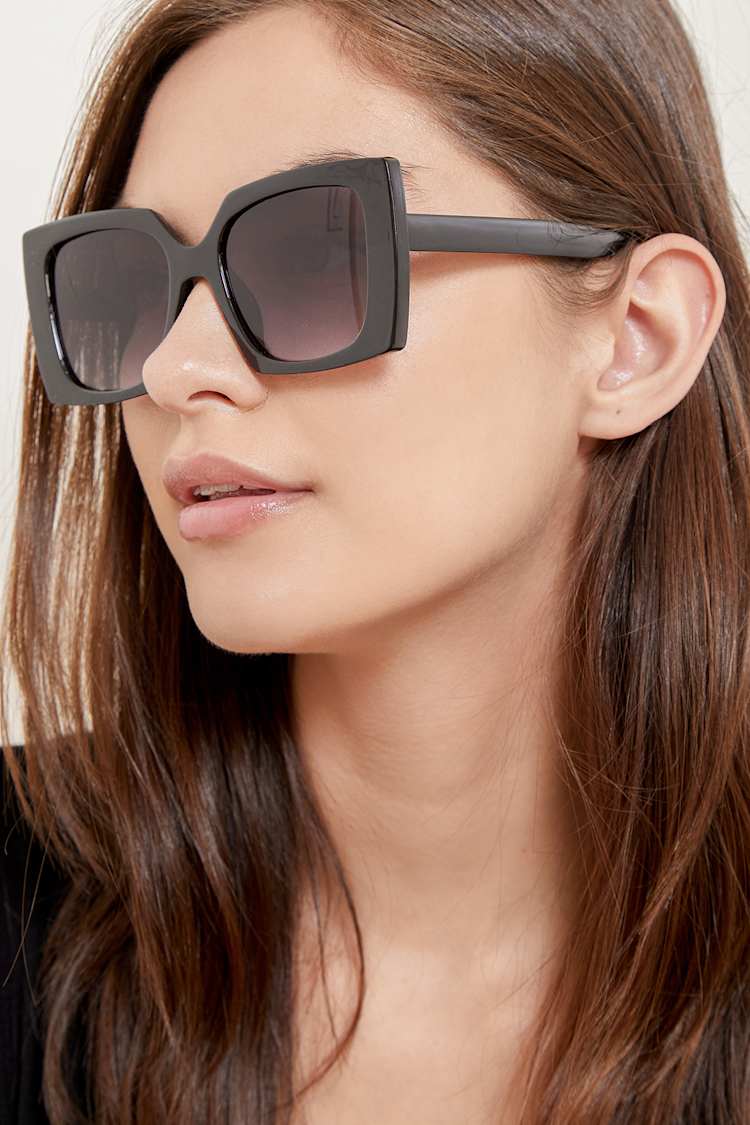 Black Sunglasses - Oversized Sunglasses - Square Sunglasses  display picture 3