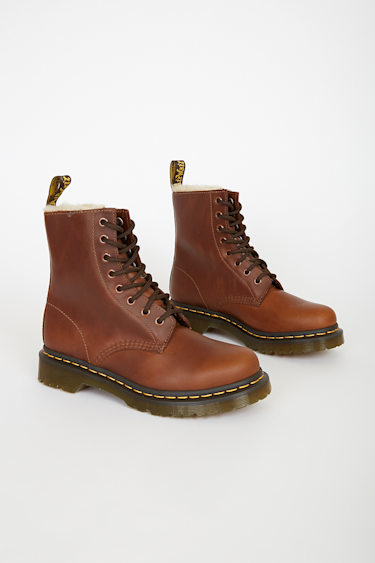 Martens 1460 Serena Brown Boots Genuine Leather Boots Lulus