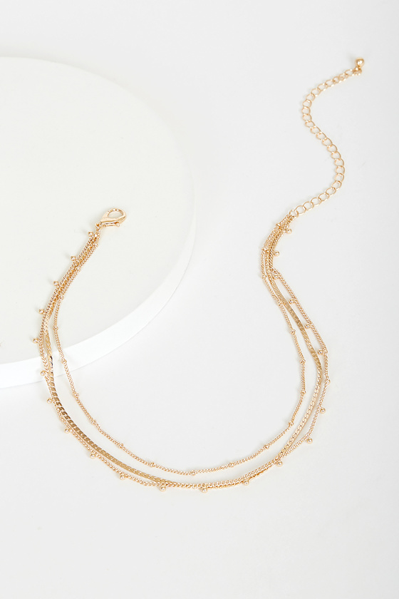 Daily Pick Gold Choker Layered Necklace 1