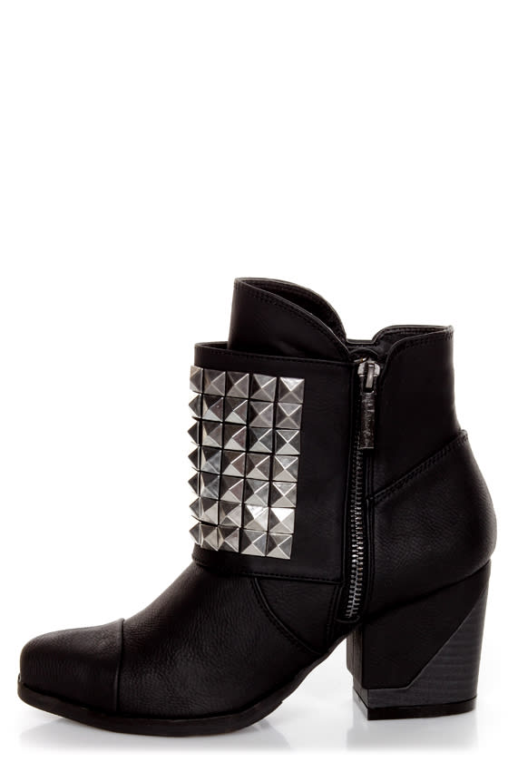 Michael Antonio Studio Marcos Black Studded Ankle Boots