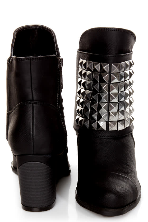 Michael Antonio Studio Marcos Black Studded Ankle Boots