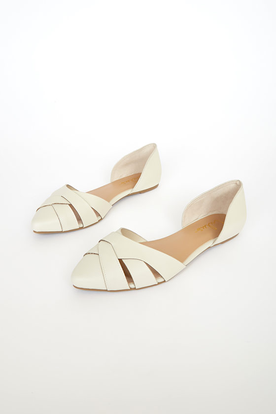 Madelyn Ivory D'Orsay Flats 1