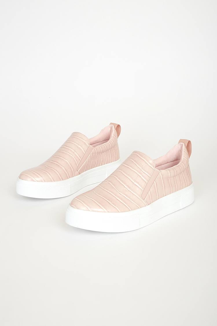 slip on sneakers pink