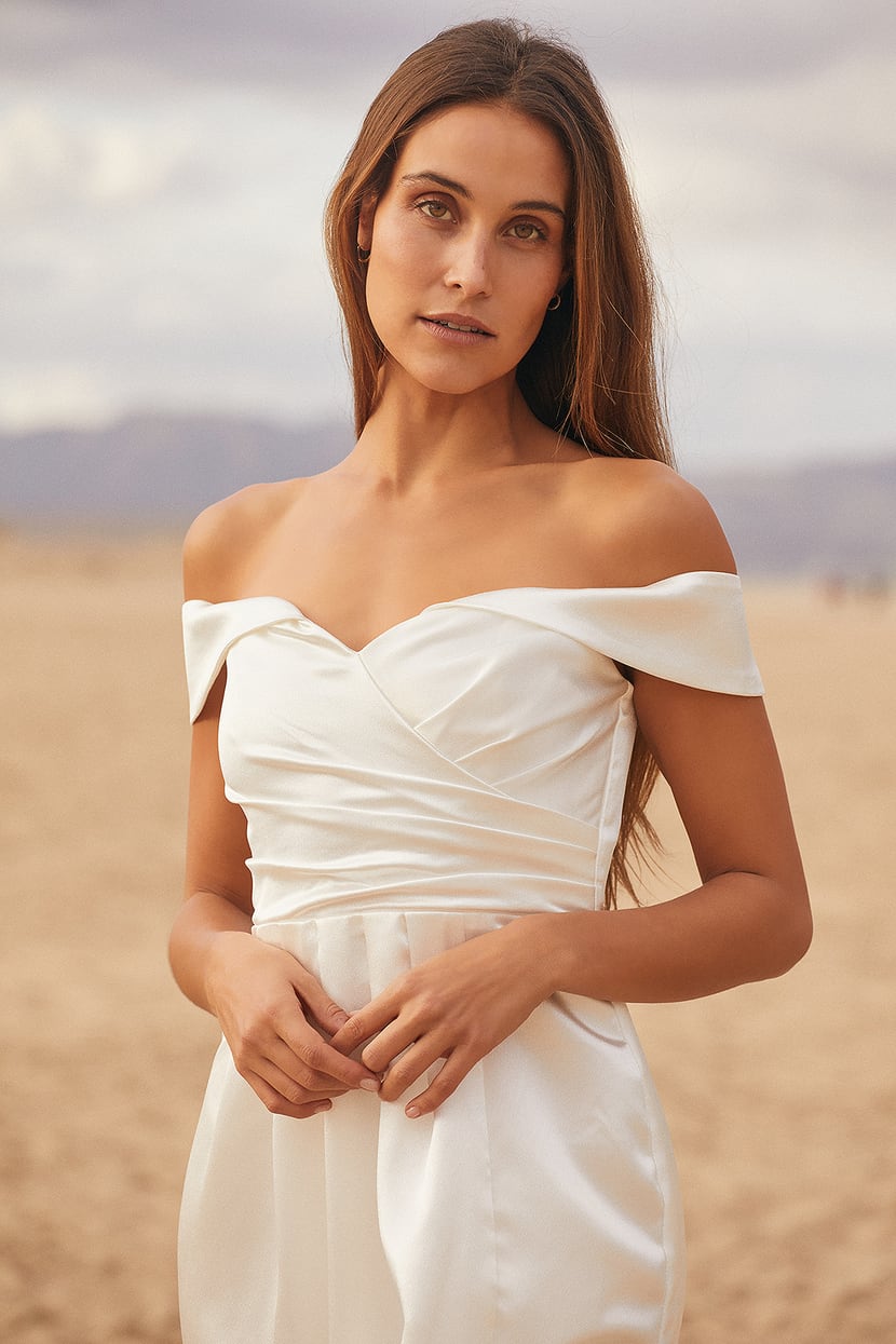 White Satin Maxi Dress - Sweetheart Maxi Dress - OTS Maxi Dress - Lulus