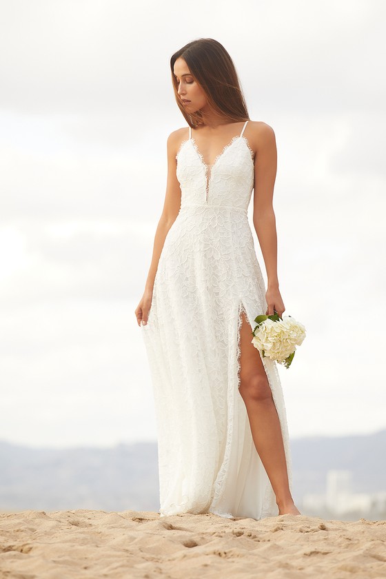 Always Have, Always Will White Lace Maxi Dress