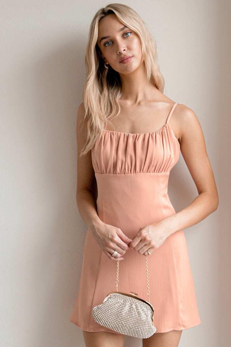 Blush Mini Dress - Empire Waist Dress - Pink Sleeveless Dress - Lulus