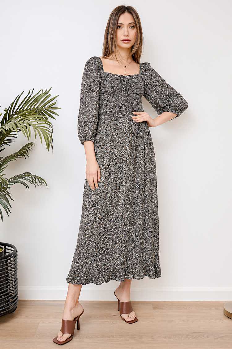 maxi floral summer dress for women Celine Floral Tie Strap Bustier Maxi Dress