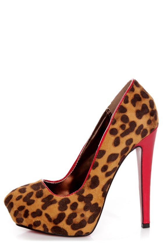 Capricorn Leopard Print and Red Platform Pumps