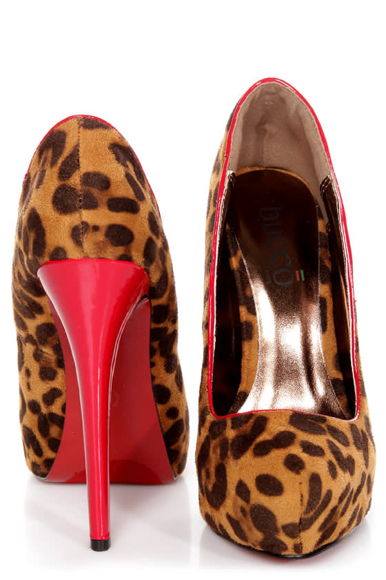 Capricorn Leopard Print and Red Platform Pumps