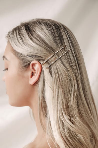 Forever Rhinestone Slide Set  Pearl hair clip, Hair accessories, Hair pins