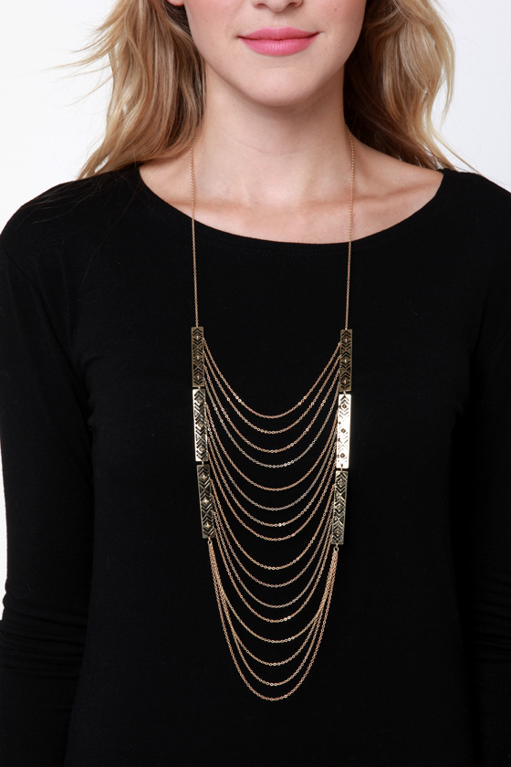 Shield of Dreams Gold Necklace