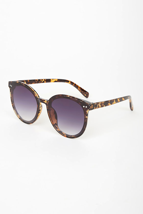 Black Tortoise Sunglasses Oversized Sunnies Round Sunglasses Lulus