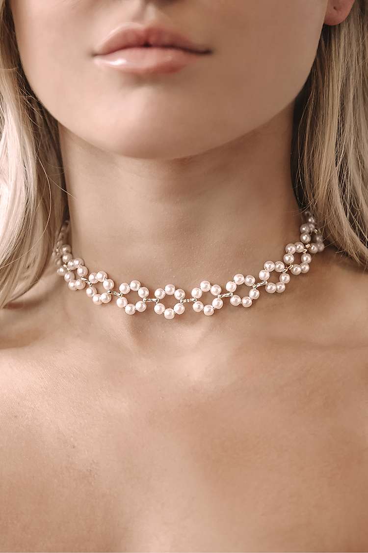 Pearl Pearl Choker Necklaces