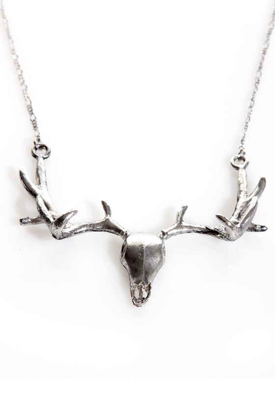 Stag Party Silver Necklace