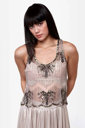Gorgeous Beaded Top - Sheer Top - Crop Top - Sequin Top - $58.00 - Lulus Gorgeous Beaded Top - Sheer Top - Crop Top - Sequin Top - $58.00 - Lulus