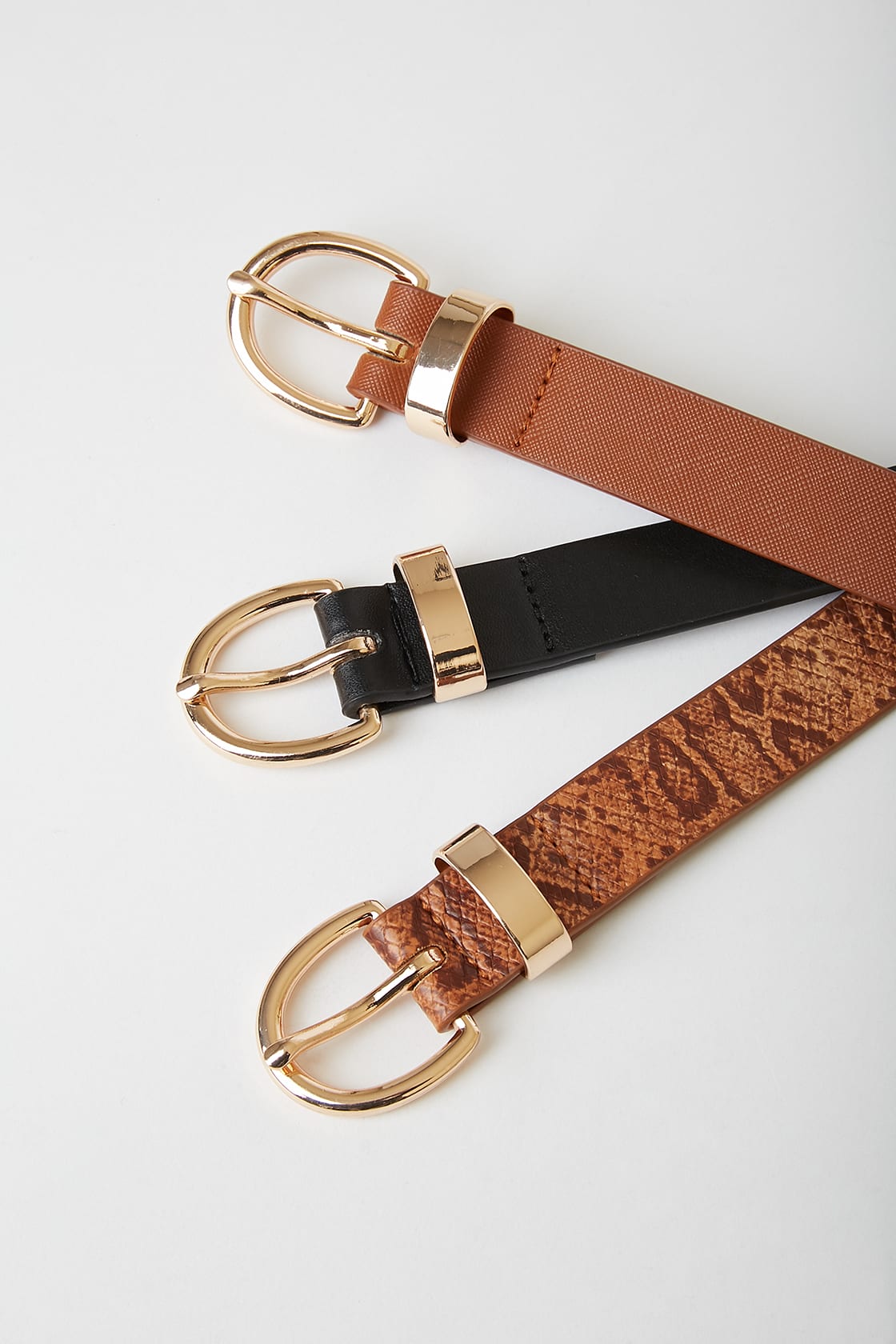 Something New Brown Multi Belt Set