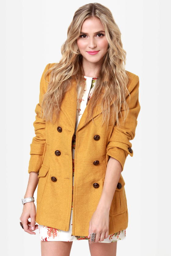 Bundle Me Up Mustard Yellow Coat