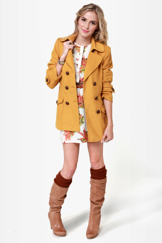 Bundle Me Up Mustard Yellow Coat